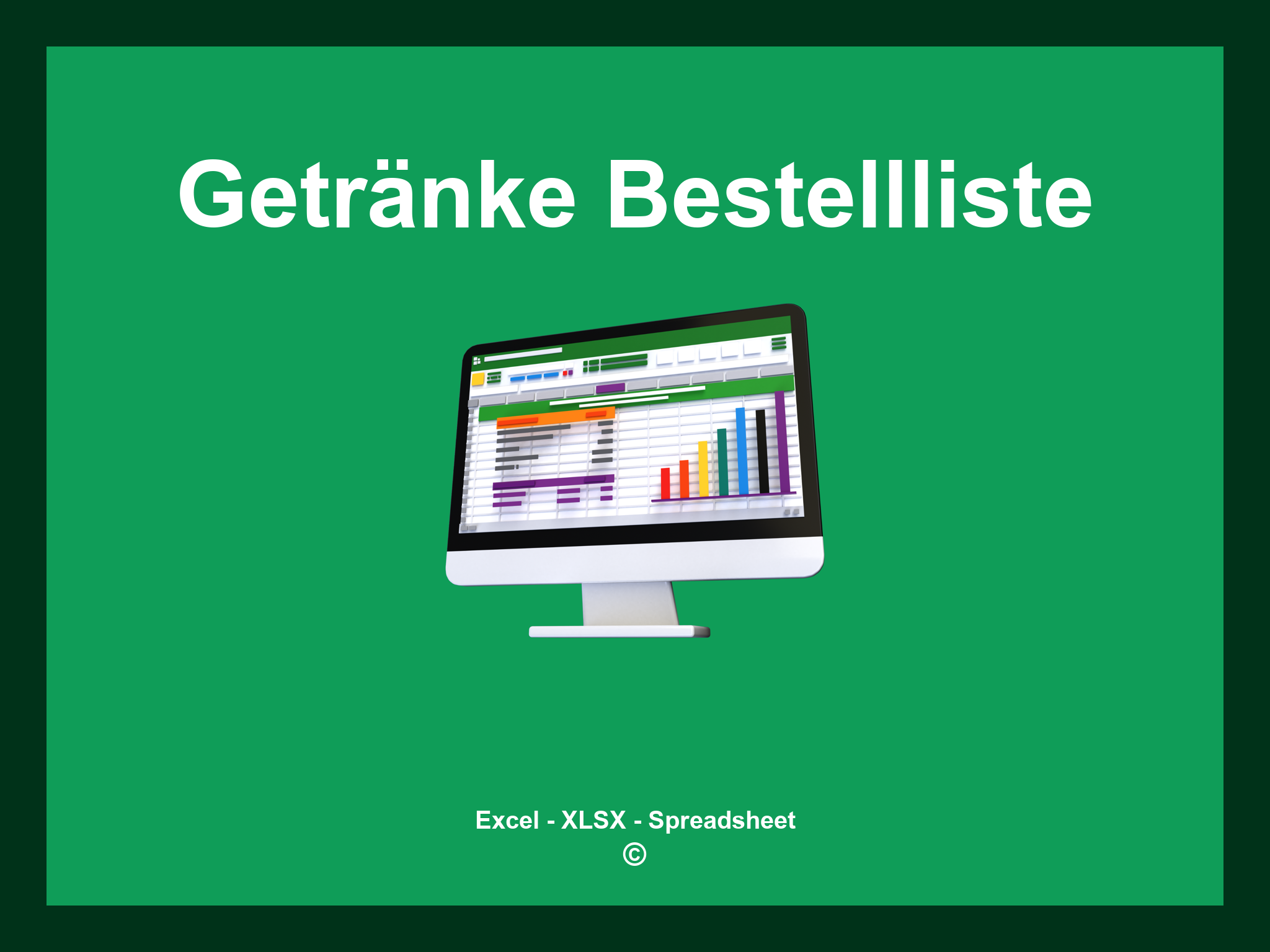 Getränke Bestellliste Vorlage