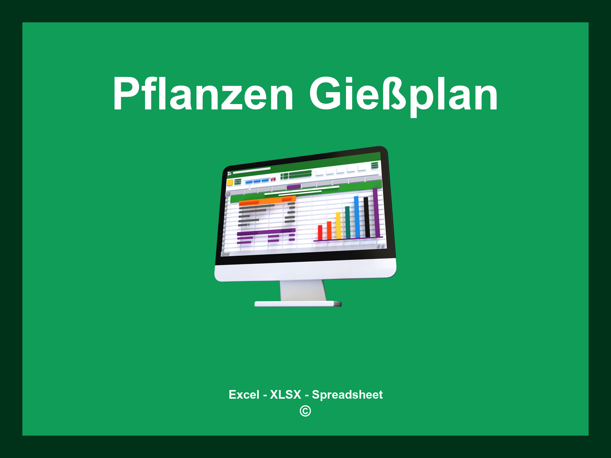 Pflanzen Gießplan Vorlage